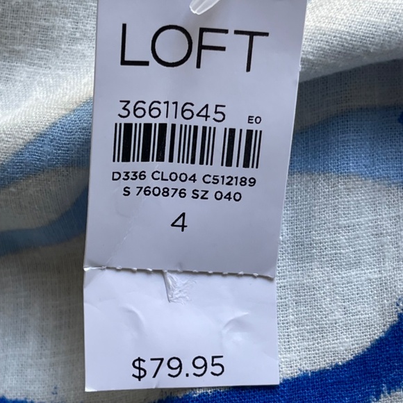 NWT Brushed Daisy Linen Blend Wrap Midi Ski - Picture 4 of 7